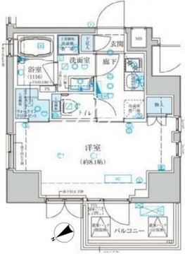 ベルシード門前仲町 403 間取り図