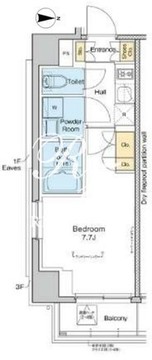 プラウドフラット亀戸 407 間取り図