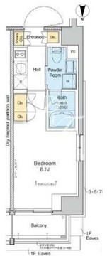 プラウドフラット亀戸 401 間取り図