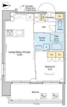 プラウドフラット亀戸 706 間取り図