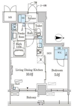 パークアクシス本所吾妻橋サウスレジデンス 602 間取り図
