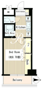 協和高輪マンション 803 間取り図