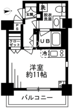 レジディア麻布十番2 801 間取り図