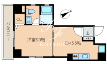 レジディア日本橋人形町 201 間取り図
