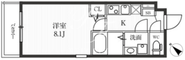 新宿夏目坂コート 201 間取り図