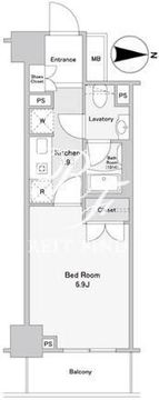 カッシア両国 402 間取り図