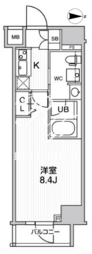 ジェノヴィア三ノ輪2スカイガーデン 806 間取り図