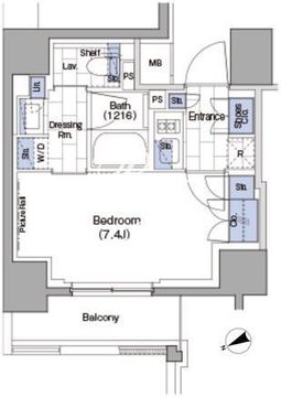 ザ・パークハビオ浅草駒形 702 間取り図