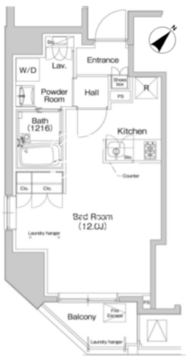 プラウドフラット東神田 501 間取り図