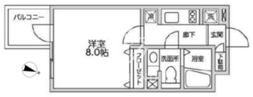 レジディア西新宿2 304 間取り図