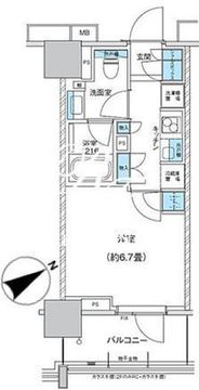 ザ・パークハウス浅草橋タワーレジデンス 207 間取り図