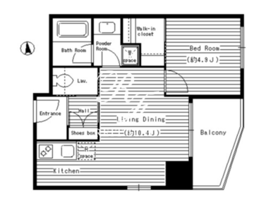 レガーロ西早稲田 401 間取り図