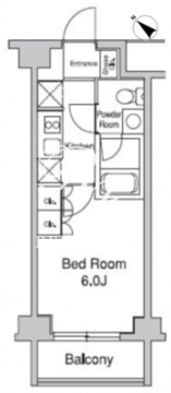 プラウドフラット目黒行人坂 503 間取り図
