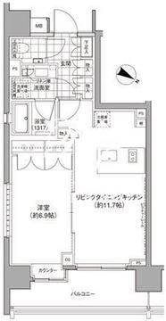 パークハビオ渋谷神山町 307 間取り図