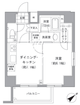 グランベル中落合 703 間取り図