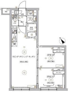 リルシア大塚 303 間取り図