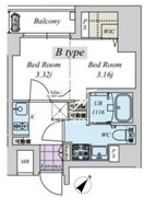 クリアル日本橋浜町 302 間取り図