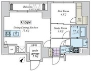 クリアル日本橋浜町 1001 間取り図