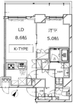 エスレジデンス月島 1001 間取り図