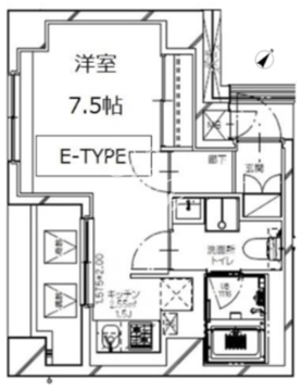 エスレジデンス月島 1004 間取り図