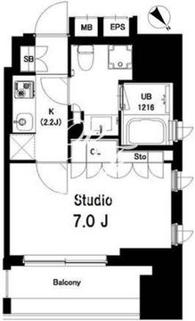 中目黒ウエスト 703 間取り図