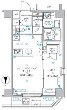 クオリタス本所吾妻橋 501 間取り図