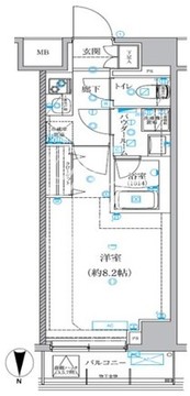 クオリタス本所吾妻橋 202 間取り図