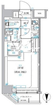 クオリタス本所吾妻橋 603 間取り図