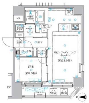 クオリタス本所吾妻橋 204 間取り図