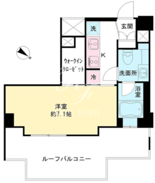 ＩＢＩＳ市ヶ谷 502 間取り図