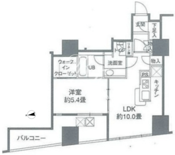 カスタリアタワー品川シーサイド 1301 間取り図