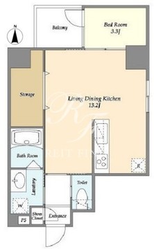 リテラス上野入谷 204 間取り図