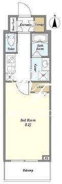 リテラス上野入谷 802 間取り図