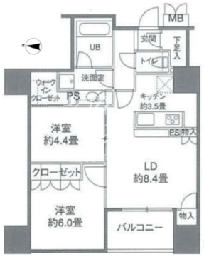 カスタリアタワー品川シーサイド 1510 間取り図