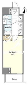 リテラス上野入谷 303 間取り図