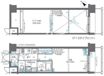 ズーム芝浦 802 間取り図