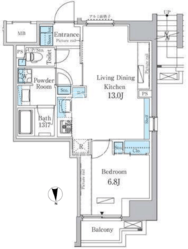 パークアクシス錦糸町レジデンス 1104 間取り図