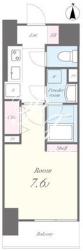 コンフォレスト中延 402 間取り図