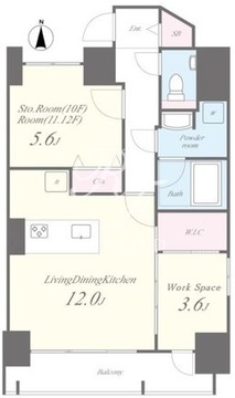 コンフォレスト中延 1002 間取り図