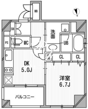 クリオ三田ラ・モード 509 間取り図