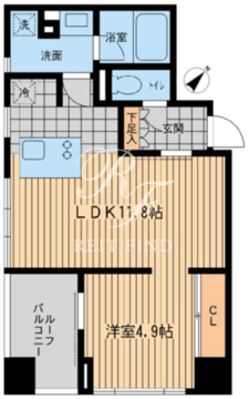 ウィルテラス勝どき 1201 間取り図