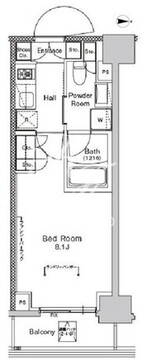 プラウドフラット門前仲町5 1002 間取り図