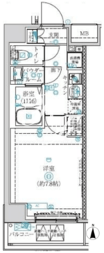 アルテシモヴィコロ 603 間取り図