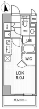 オルタナ住吉 705 間取り図