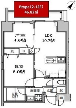 エスレジデンス押上クレール 704 間取り図