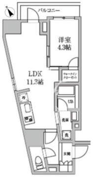 レジディア日本橋馬喰町2 801 間取り図