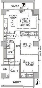 東雲キャナルコートCODAN 21-1301 間取り図