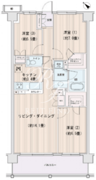 エスティメゾン豊洲レジデンス D-339 間取り図