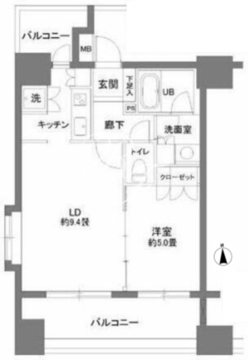カスタリア森下 304 間取り図