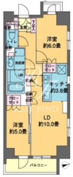 カスタリア東日本橋 605 間取り図